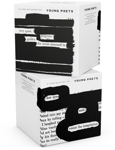 two boxes are stacked on top of each other, one with the word young pots printed on it