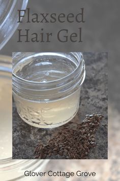 How to Make an All-Natural Flaxseed Hair Gel - Glover Cottage Grove Flaxseed Hair Gel, Homemade Hair Gel, Hair Gel Recipe, Natural Hair Gel, Hair Recipes, Flaxseed Gel, Scrub Corpo, Homemade Hair, Hair Frizz