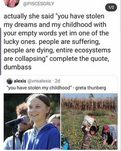 the tweet has been posted to someone about their child's farmwork