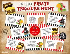 an outdoor pirate hunt game with instructions