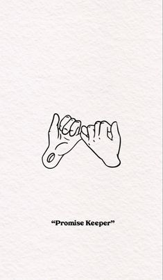 a hand holding a piece of paper with the words promise keeper written on it