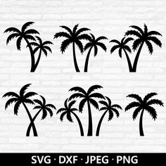 palm trees svg dxf png