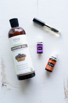 DIY Lash and Brow Serum - freeyourfork.com Diy Essential Oil Recipes, Essential Oils For Sleep, Collagen Cream