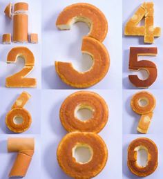 the numbers are made out of doughnuts