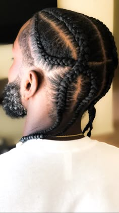 Chocolate men with long hair Black Men With Braids, Men With Braids, Fade Braids, Men's Braids, Boy Braids, Mens Hairstyles Curly