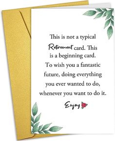 Amazon.com: Nchigedy Heartfelt Poem Retirement Card for Friends, New Beginning Card for Retiree, Retirement Encouragement Card for Him Her : Electronics For Him, Encouragement Cards, New Beginning, Amazon Com, Do Everything, New Beginnings, For Friends, Card Ideas