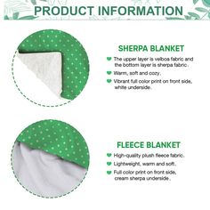 the instructions for how to make a flower - like fabric with white and green flowers on it