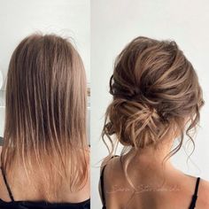 Thin Midi Hair Voluminous Wavy Updo Midi Hair, Wavy Updo, Easy Updo Hairstyles, Easy Updo, Bridesmaids Hair, Bridesmaid Hair Makeup, Up Dos For Medium Hair