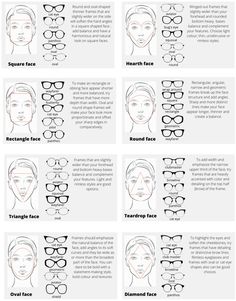 Frames For Long Faces Glasses, Oblong Face Eyeglasses, Types Of Sunglasses Face Shapes, Glasses For Face Type, Glasses Frames For Women Triangle Face, Different Types Of Glasses Frames, Best Glasses Shape For Oval Face, Glass Frame For Oval Face, Glasses For Pear Shaped Face