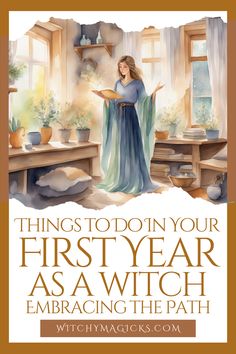 Embark on your journey as a witch with confidence and clarity. Discover essential practices, rituals, and tips to help you embrace the craft in your first year. From learning the basics of spellwork to connecting with nature and celebrating the Wheel of the Year, this guide is perfect for beginners seeking to fully embrace their magical path.  #NewWitch #WitchcraftForBeginners #FirstYearWitch #EmbraceTheCraft #WitchyWisdom #SpiritualJourney #WitchLifeTips #Witchcraft #WitchyMagicks Celtic Paganism For Beginners, Pagan For Beginners, Witch New Year, Witch Rituals For Beginners, First Of The Month Rituals Witch, Witch Books For Beginners, Things To Research As A Beginner Witch, Witchcraft For Beginners Learning, Witch Tips For Beginners