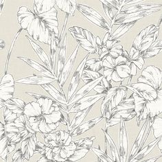 a drawing of flowers on a beige background