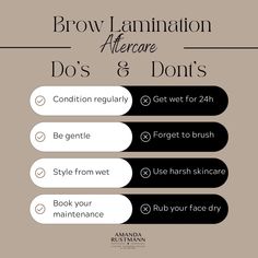 Brow lamination is a chemical change to the structure of the hair that requires maintenance to keep your brows looking fresh. ⁠ ⁠ A few simple steps can stop the brows from becoming weak or dry and ensure your results last as long as possible. Let us know if these tips help you keep your brows looking fresh!⁠ ⁠ #amandarustmann #browlamination #browtips #browgoals #brows #tampabrows #tampabaybrows #browboss #browartist #floridabrows Brow Lamination Captions, Brow Lamination Post Ideas, Brow Models Needed, What Is Brow Lamination, Brow Lamination Benefits, Brow Model Needed Post, Brow Lamination After Care, Lashes Mapping