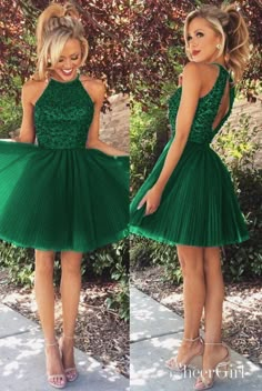 split Open back short homecoming dresses. It can be made in other colors,please contact us 1.Silhouette:A-line 2.Fabric:Satin,Tulle 3.Embellishment:Beaded 4.Neckline:Halter 5.Sleeve:Sleeveless 6.Waistline:Natural 7.Hem-length:Mini 8.Back Details:Zipper 9.Fully Lined:Yes 10.Buit-In Bra:Yes 11.Boning:Yes 12.Picture Color:Grape/Green/Dark Gray/Burgundy/Red/Royal Blue Save Simple Party Dress, Purple Homecoming Dress, Green Homecoming Dresses, Tulle Homecoming Dress, Purple Beaded, Graduation Dresses, Beaded Tulle, Short Prom Dress, Dress Halter