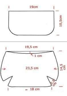 measurements for the bottom and side of a skirt with measurements on each half - circle