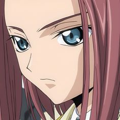 an anime character with long pink hair and blue eyes