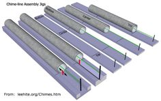 several different types of steel bars are shown in this image, with the same length and width