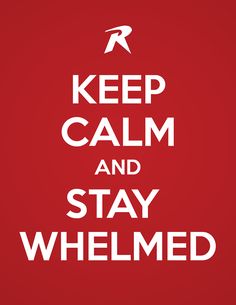 the words keep calm and stay whellmed are shown in white on a red background