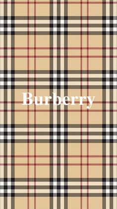 the burberry london logo is displayed on a plaid fabric