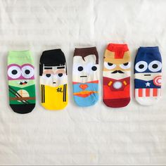 New Set Of 5 Pairs Of Marvel And Dc Comics Superhero Ankle Socks - Unisex Marvel And Dc Comics, Superhero Socks, Glitter Stockings, Victora Secret, New Era Beanie, Marvel And Dc, Neon Shirts, Slouch Socks, Calf Sleeve