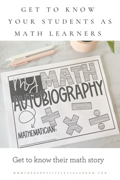 a poster with the words get to know how your students as math learners are