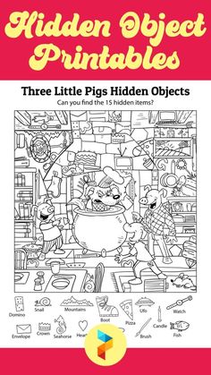 the hidden object printables for children to color and learn how to use them