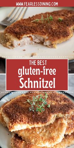 the best gluten - free schnitzel recipe is so easy to make