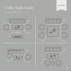 the coffee table guide is shown with instructions for how to use it