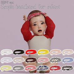 acc)simple headband for infant Sims4 Pose, Sims 4 Infant, Infant Accessories, Sims 4 Cas Background, Plastic Bag Crafts, Sims 4 Tattoos, Sims 4 Cc Kids Clothing, Simple Headbands