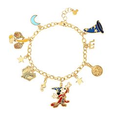 Disney Womens Mickey Mouse Fantasia Charm Bracelet Disney World Jewelry, Disney Gifts For Adults, Disney Christmas Gifts, Disney Jewelry Bracelet, Disney Charm Bracelet, Kids Nails, Disney Charms, Disney Bounding