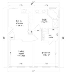 the floor plan for a two bedroom apartment with an attached bathroom and living room area