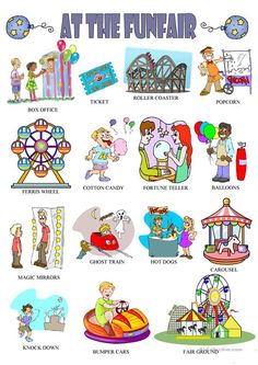 Picture Comprehension, Enjoy Your Sunday, Street Fair, Flashcards For Kids, German Language Learning, Vocabulary Practice, English Lessons For Kids