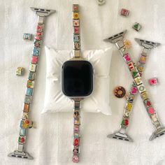 Italian Charm Bracelet Apple Watch Band, Custom Apple Watch Charm, Custom Apple Watch Band Bracelet for Women, Apple Watch Band Men - Etsy Apple Watch Cute Bands, Apple Watch Customization, Custom Apple Watch Faces, Unique Apple Watch Bands, Apple Watch Charm Bracelet, Apple Watch Decoration, Cute Apple Watch Bands Aesthetic, Cool Apple Watch Bands, Apple Watch Faces Ideas