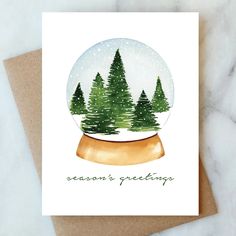 Holiday Greeting Cards - 11 options! | Abigail Jayne Designs – Piper and Dune Painted Christmas Cards, Watercolour Cards, Craft Envelope, Cards Watercolor, Christmas Card Art, Watercolor Christmas Cards, Card Crafts, Holiday Greeting, Christmas Print