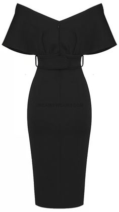 Off The Shoulder Belt Midi Dress Black - Luxe Midi Dresses and Celebrity Inspired Dresses Celebrity Costume Ideas, Dress With Boots Outfit, Fall Dresses Casual, Fall Outfits Dresses, Dress Outfits Winter, Dress Fall Outfits, Dress Outfits Fall, Outfit Ideas Dress, Celebrity Inspired Dresses