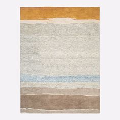 an abstract rug with different colors and shapes