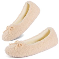 PRICES MAY VARY. Inspired by ballet, these women's slippers combine ballet elements with a slipper knot for a distinctive and elegant wearing experience. Soft and lightweight velvet fabric give your feet all day breathability and stress-free. Coral fleece lining is skin-friendly and moisture-wicking which keeps your feet fresh all the time. Padded with thick memory foam, these house shoes will surrounds your feet with comfort as you are stepping on clouds. Just step into them and enjoy the unmat Ballet Style, Ballerina Slippers, Ballet Fashion, Kids Luggage, House Shoes, Pretty House, House Slippers, Lookbook Outfits, Style House