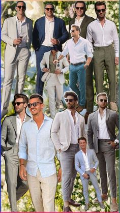 men in suits and sunglasses are posing for the camera