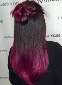 Ombre For Black Hair, Ombre Hair Color For Brunettes, Natural Dark Hair, Tumblr Hair, Burgundy Hair