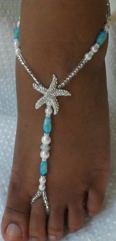 Wedding Blue And White, Wedding Jewellry, Pearl Barefoot Sandals, Summer Jewelry Beach, Blue Beach Wedding, Beach Wedding Shoes, Barefoot Sandal, Jewelry Beach, Beach Theme Wedding