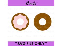 two donuts svg file only