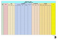 a spreadsheet showing the times and hours for employees