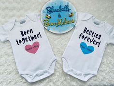 Born Together, Besties Forever!💙💖 Personalised twin baby gifts!