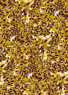 an animal print pattern in yellow and brown