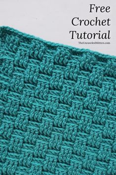 the crochet stitch is being used to make an afghan pattern for this dishcloth