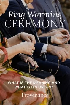 two older people sitting next to each other with text reading ring warming ceremony what is the meaning and what is its origin? proven