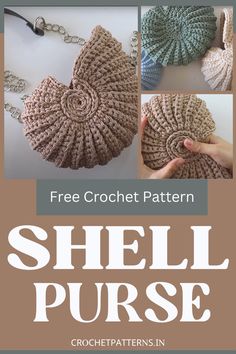 Clutch Bag Pattern, Crochet Snail, Marine Love, Crochet Clutch Bags, Crochet Shell, Shell Purse, Crochet Beach Bags, Diy Crochet Bag, Crochet Purse Pattern Free