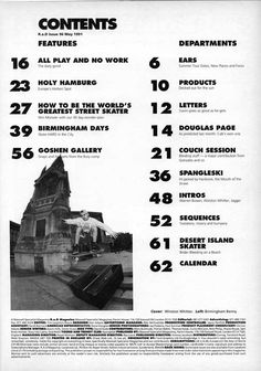 an advertisement with the names and dates for contents in black and white, including information about how to use them