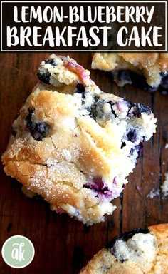 buttermilk blueberry breakfast cake is cut in half