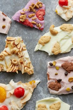 Not all snacks are created equalThese creamy treatsmade with Yoplait Greek 100 and a myriad of tasty mix-ins steal the show while being nutritious and delicious. Protein Filled Snacks, Betty Crocker Recipes, Bark Recipe, Yogurt Recipes, Healthy Snacks Easy