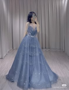 Prom Dresses 2022 Flowy, Debut Dress Ideas, Debut Dresses Filipino Blue, Douyin Prom Dress, Prom Dresses Asian, Prom Dress Asian, Prom Dresses Aesthetic, Prom Dresses Princess, Asian Prom Dress